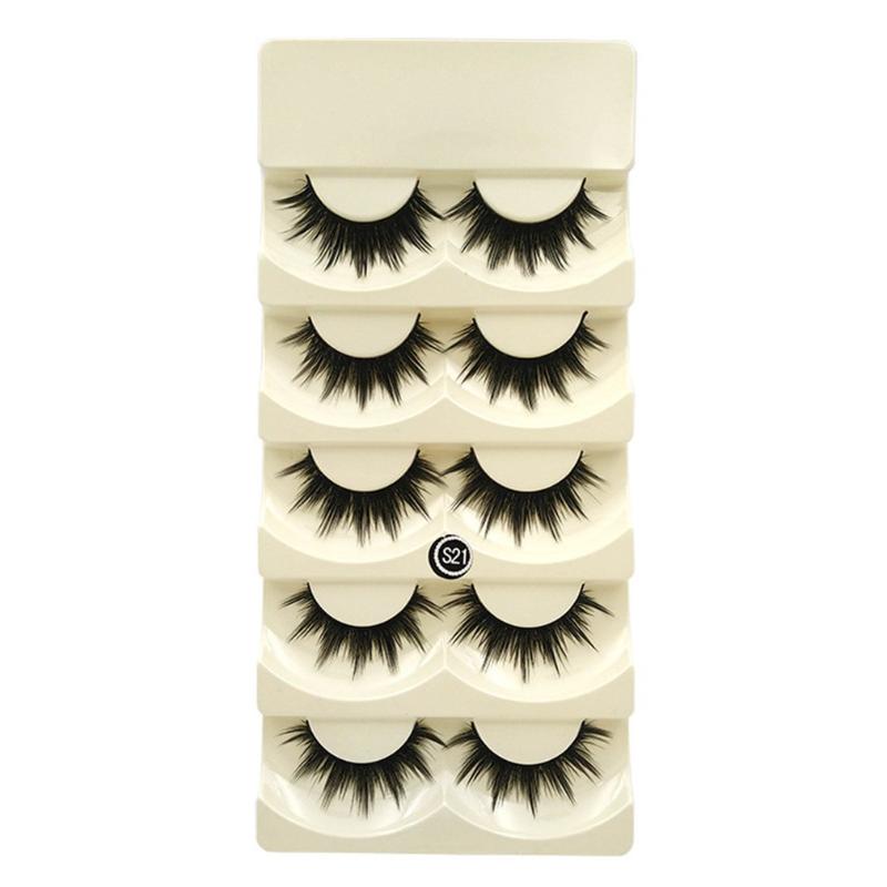 

Natural Dense Style False Eyelashes High-grade Pure Handicraft Eyelash Fashion 5 Pairs Of Eyelashes Suits