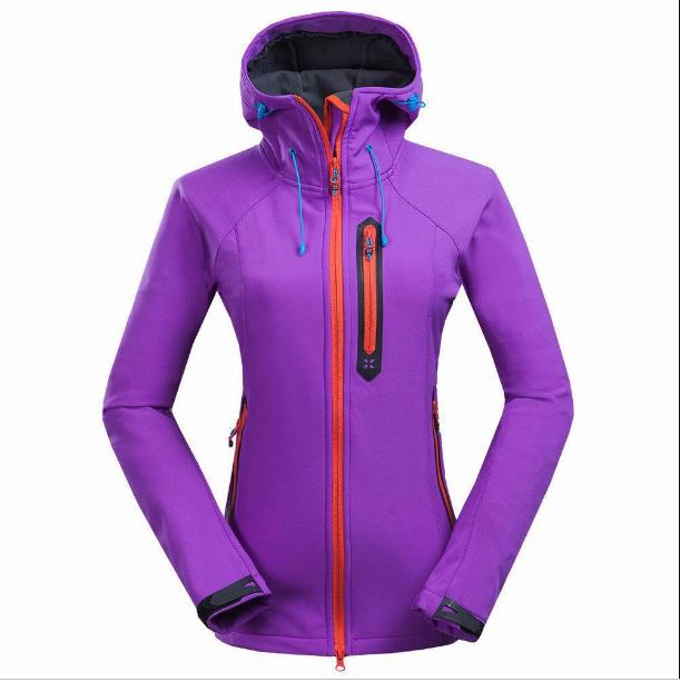 

hot sell High quality Womens Fleece Apex Bionic SoftShell Jackets Outdoor Windproof and Waterproof Breathable Hoodies coats, Black;brown