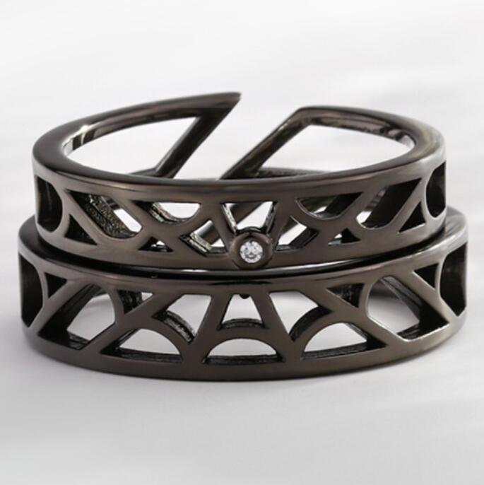 

jewelry S925 sterling silver rings couple hollow out net rings open rings for couple hot fashion
