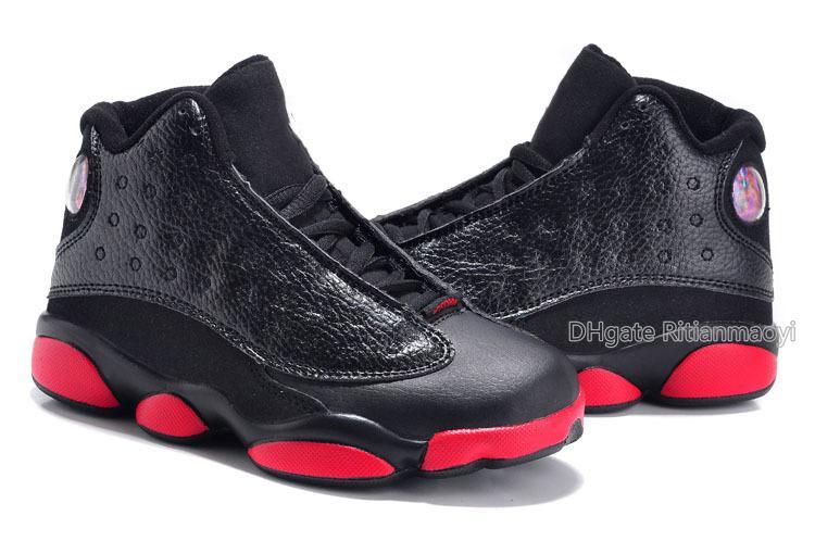 

New brand Discount kids 13 black red basketball Shoes boys blue athletic Sports Shoes children sneakers 28-35 Chaussures de basket Enfant