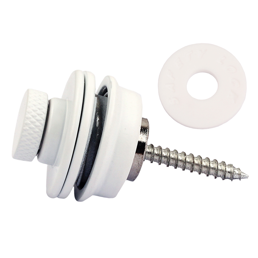 

1pc White Guitar Strap Lock Straplock Button for Acoustic Electric Guitar Bass, Black;brown