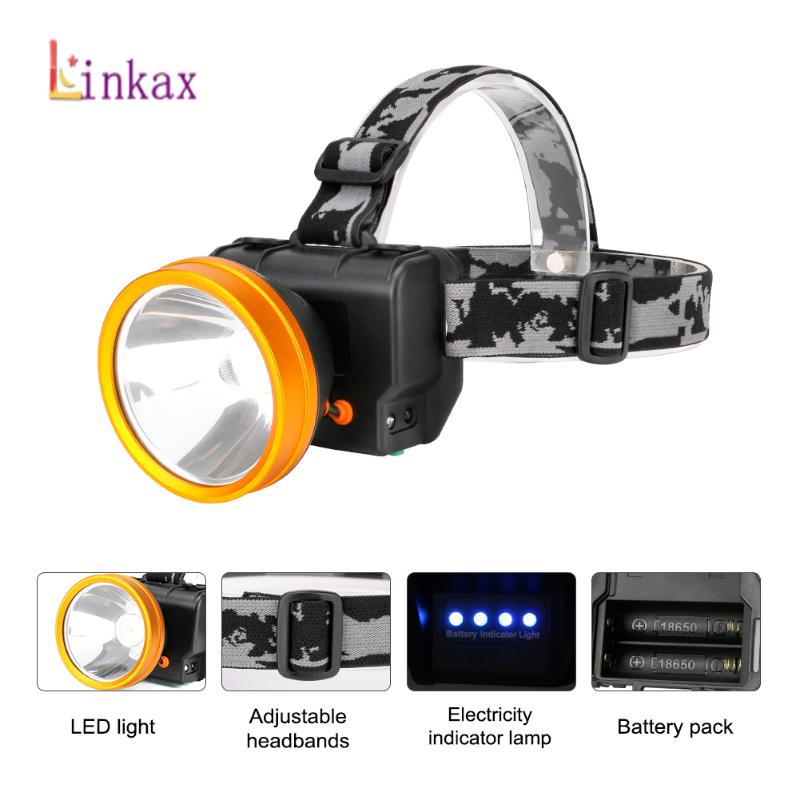 

IR Sensor Headlight USB Charging Induction LED Headlamp 2 Modes LED Head Light Lamp Lantern 18650 Battery Fishing Headlamp