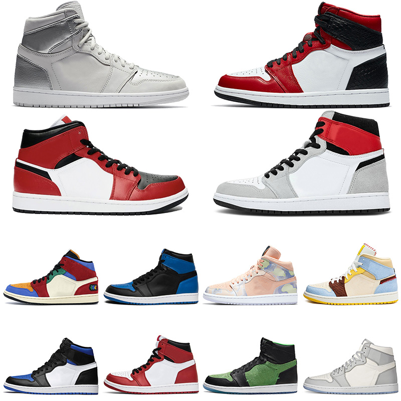 

New jumpman 1 Basketball shoes High OG Shoes Silver Dio Black Toe Men women 1s Top 3 Backboard Shadow Multicolor size 11, #16 id milan 36-45