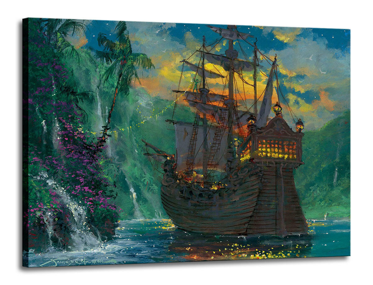 

Anime Painting Peter Pan Neverland Bay Home Decor Handpainted &HD Print Oil Painting On Canvas Wall Art Canvas Pictures 191105