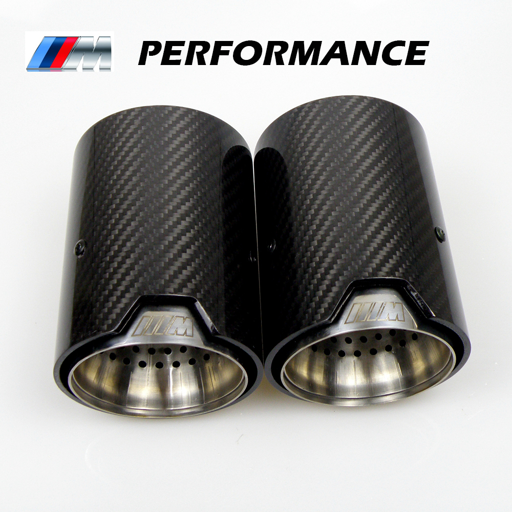 

2PCS Real Carbon Fiber Exhaust Pipe Muffler tip For BMW M Performance exhaust pipe M2 F87 M3 F80 M4 F82 F83 M5 F10 M6 F12 F13