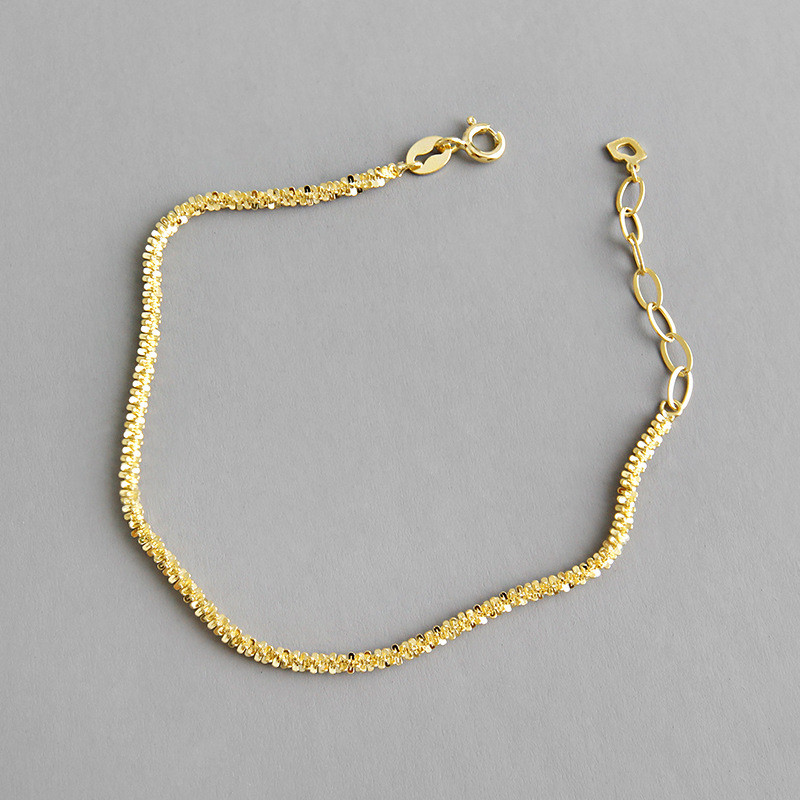 

Authentic 925 Sterling Silver Star Cauliflower Chain Bracelet For Women Wedding Jewelry Gifts White Gold /18K Gold Color