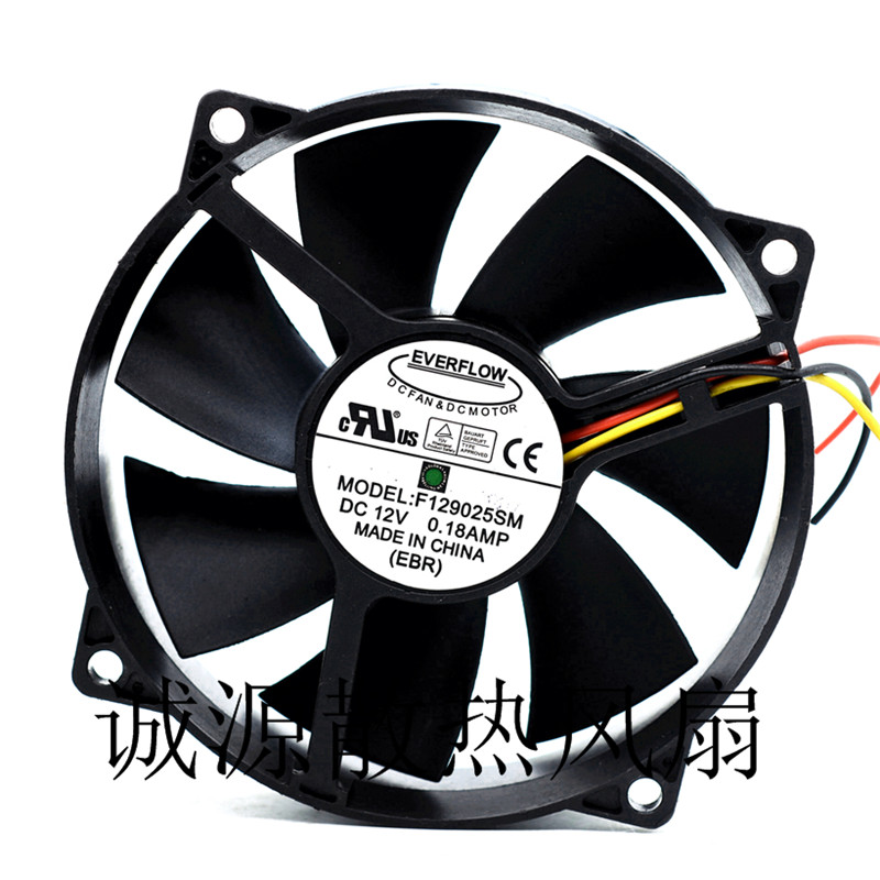 

Original EVERFLOW F129025SM AF3P6aR 12V 0.18AMP 9225 4-wire cooling fan