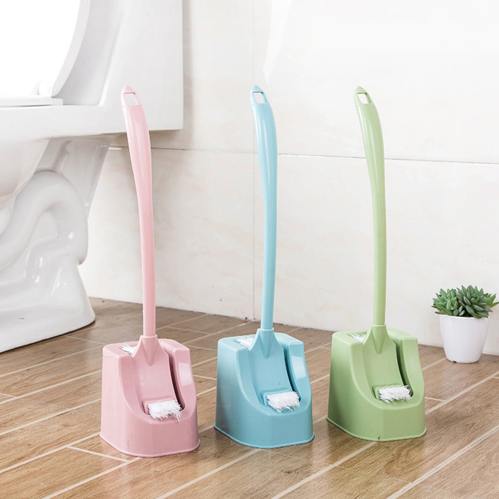 

Toilet brush set PP+scouring sponge compact toilet brush and small sink with holder set L0410, Blue