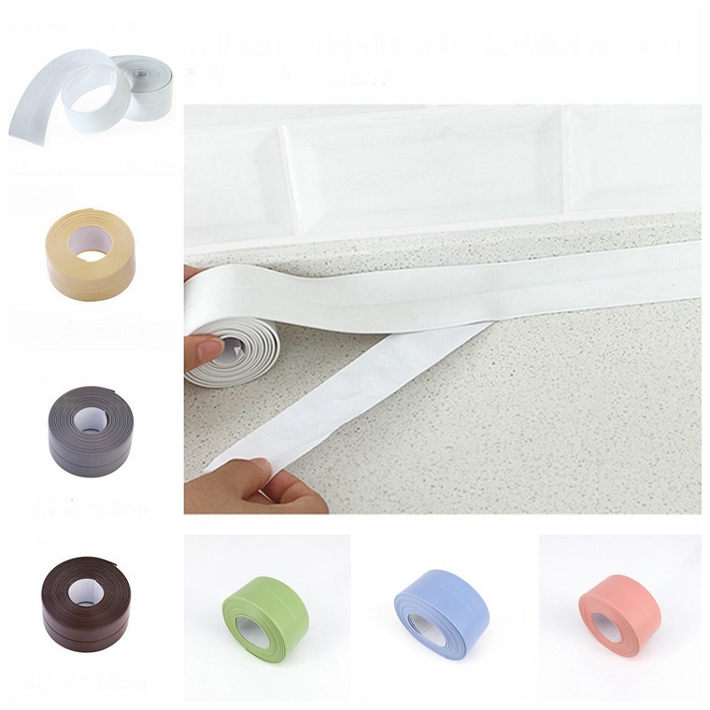 

Kitchen sink tape bath seal strip PVC Waterproof Adhesive Tape for Shower Toilet Wall Sealant Kitchen Corner Line Waterproof Tape Table Edge
