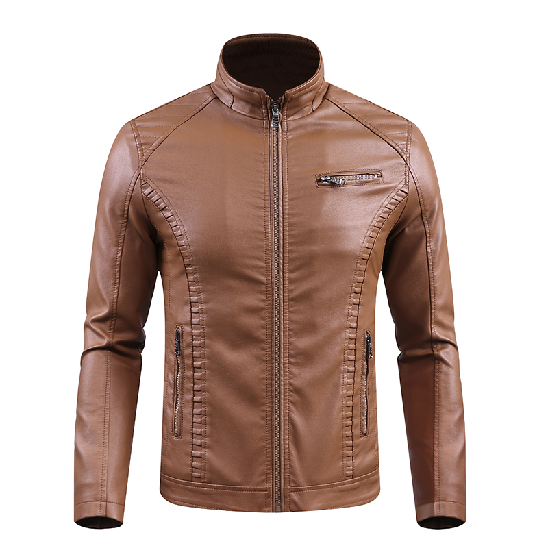

Nice New Winter Men Leather Jackets Motorcycle Keep Warm Leather Jackets Fashion Brand Men's Fleece Jacket Coat, Color 1