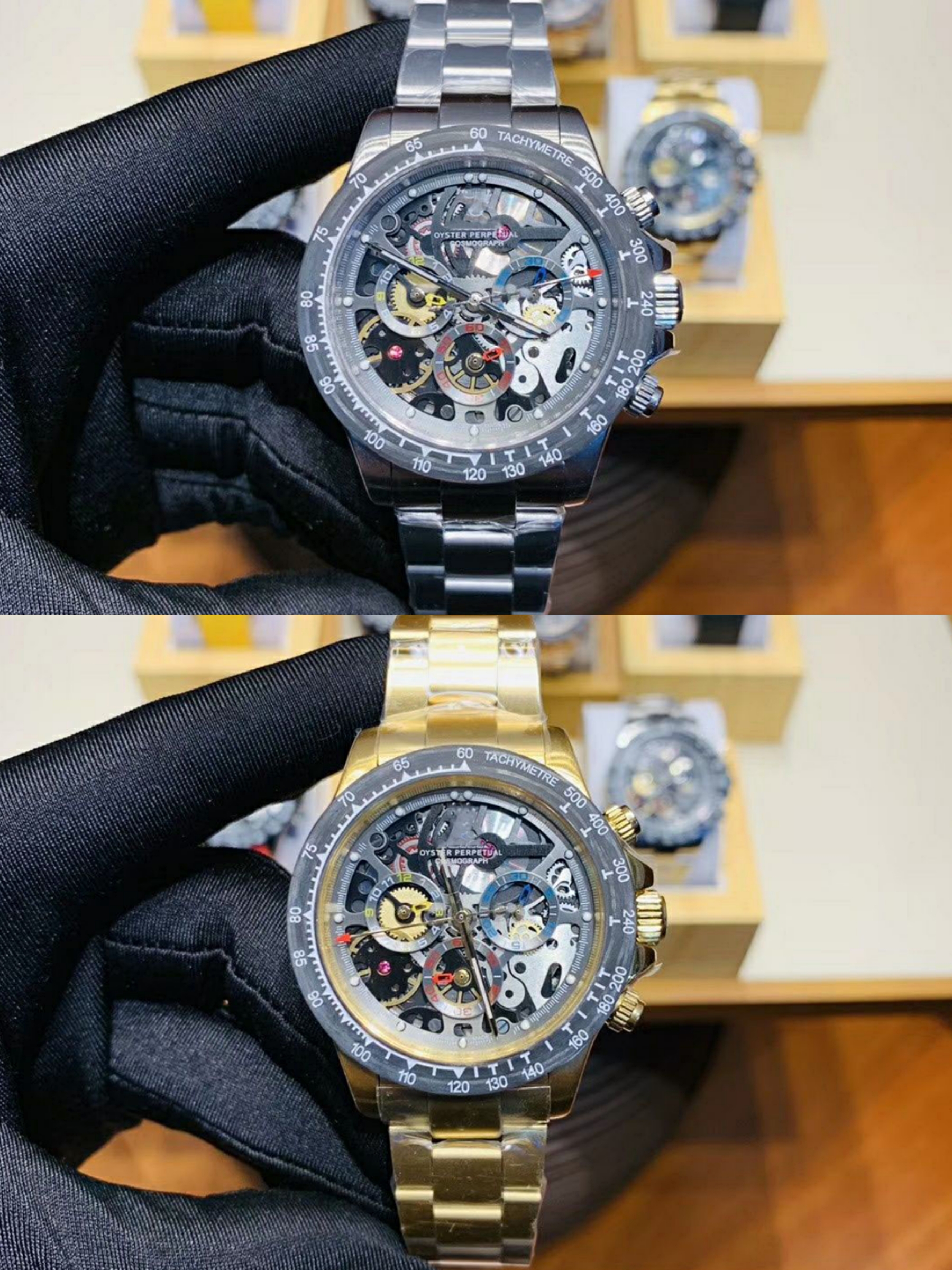 

2 Styles Orologio Di Lusso Master Luxury Mens Wristwatch La Montoya 116500LN 116520 116519 Openworked Skeleton Stainless Steel Mens watches, Silver