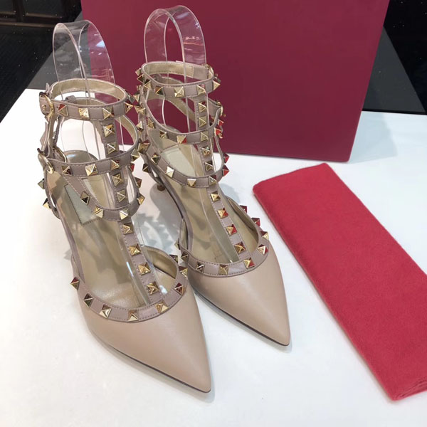 

women high heels dress shoes party fashion rivets girls sexy pointed toe shoes buckle platform pumps wedding shoes black white pink 35-42