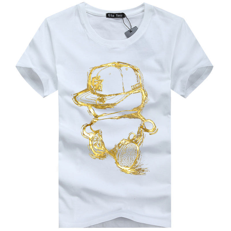 

2020 Fashion Designer Brand P-P Hot drilling Skulls T Shirt Mens Clothing T Shirts For Men Tops Short Sleeve Tshirt-16, Gray