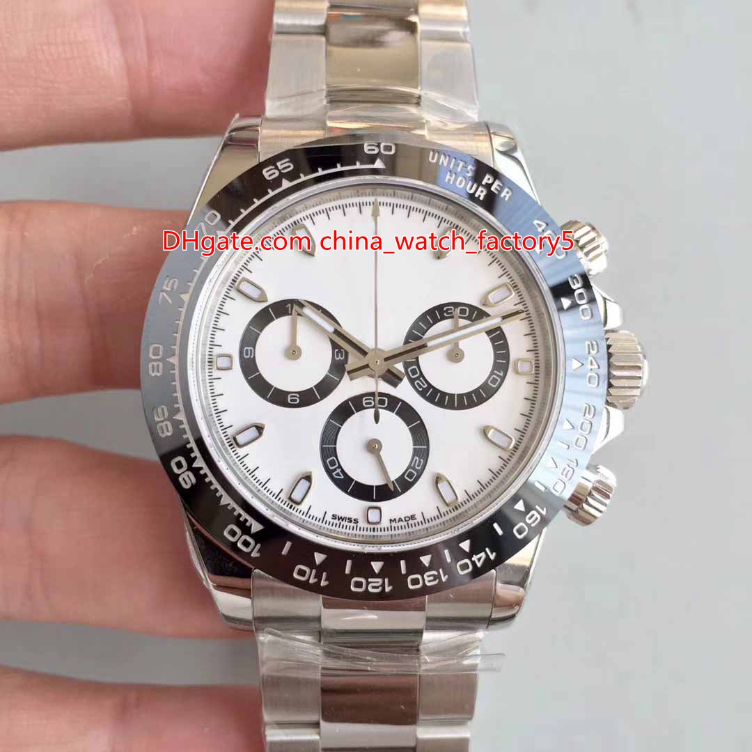 

4 Color Best Quality JH Maker 40mm Cosmograph 116520 116500 Chronograph Stainless Steel Swiss CAL.4130 Movement Automatic Mens Watch Watches