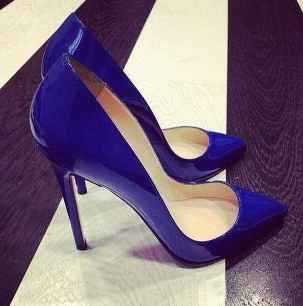 Hot Sale- Heels Shoes Red Bottom Nude Color Genuine Leather Point Toe Women Pumps Rubber Wedding Shoes