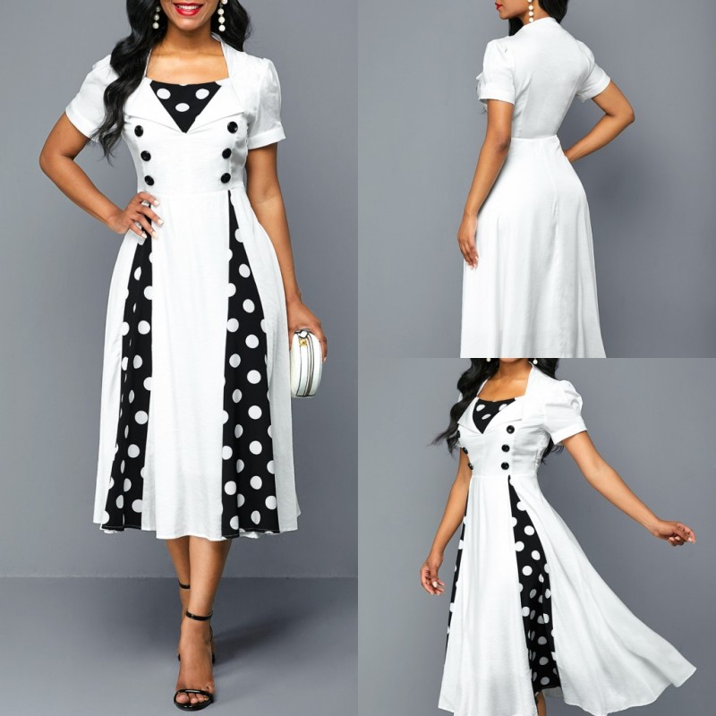 

2020 Royal A Line Mother of The Bride Dresses Satin Plus Size Wedding Guest Dress Short Sleeve Tea Length Evening Gowns
