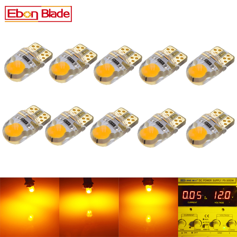 

10Pcs W5W T10 194 168 LED Amber White Red W5W COB LED Bulb For Car Interior Light Auto Side Marker Turn Bulb Lamp 12V automotive, As pic