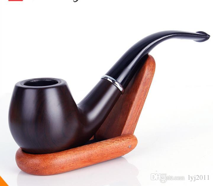 

Resin pipe, imitation wooden pipe, iron bucket pan, wood grain tobacco pipe smoking set