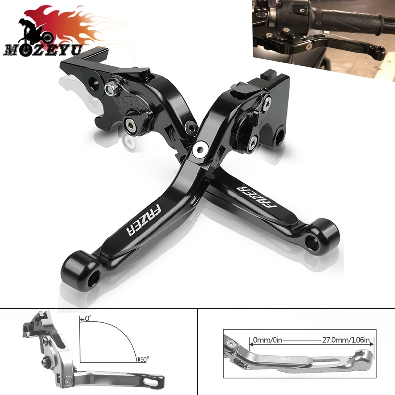 Leviers de frein et dembrayage en aluminium CNC extensibles et pliables pour motos Yamaha FZ1/ Fazer 2006-2013