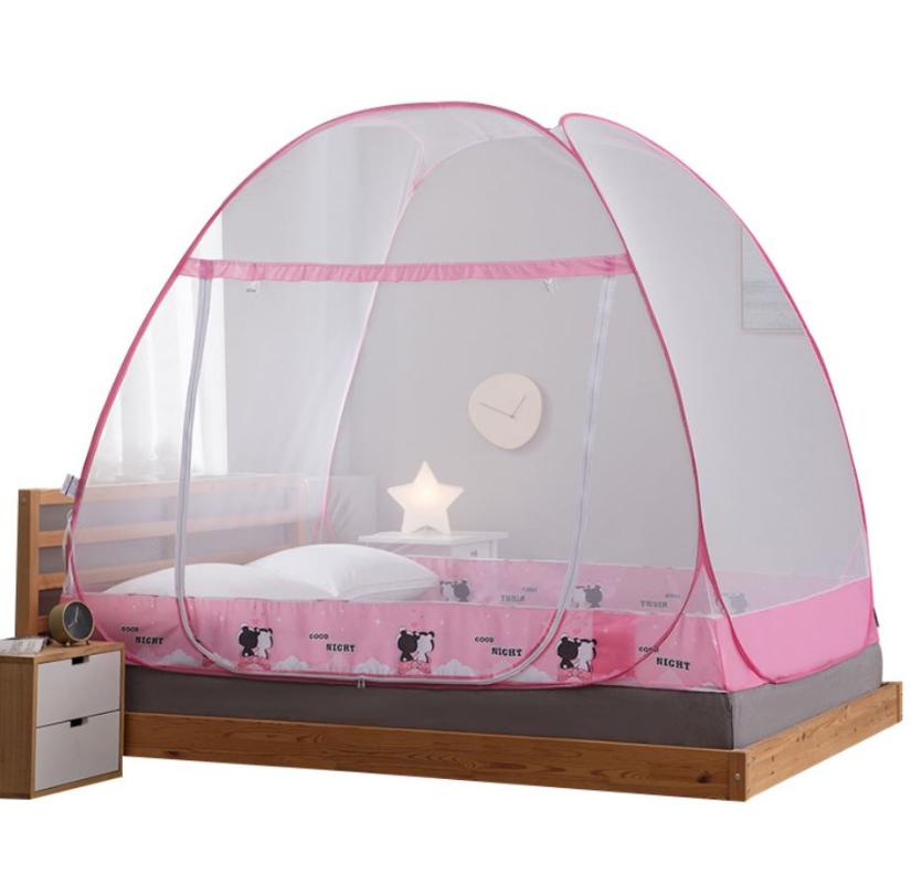 

Mosquito Net One Door Portable Canopy Insect Automatic Folding Bed Bunk Breathable Netting Tent 4 Color