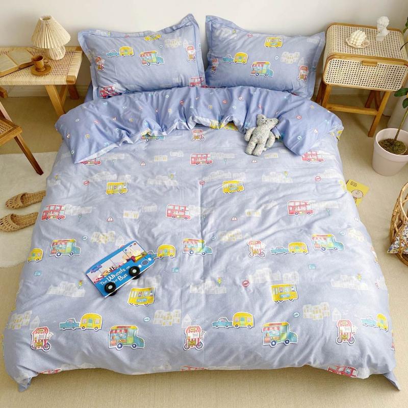 

Svetanya Cotton Bedding Set Cartoon Bed Linen (flat Sheet Pillowcase Comforter Cover) Single Double Size, 20203038