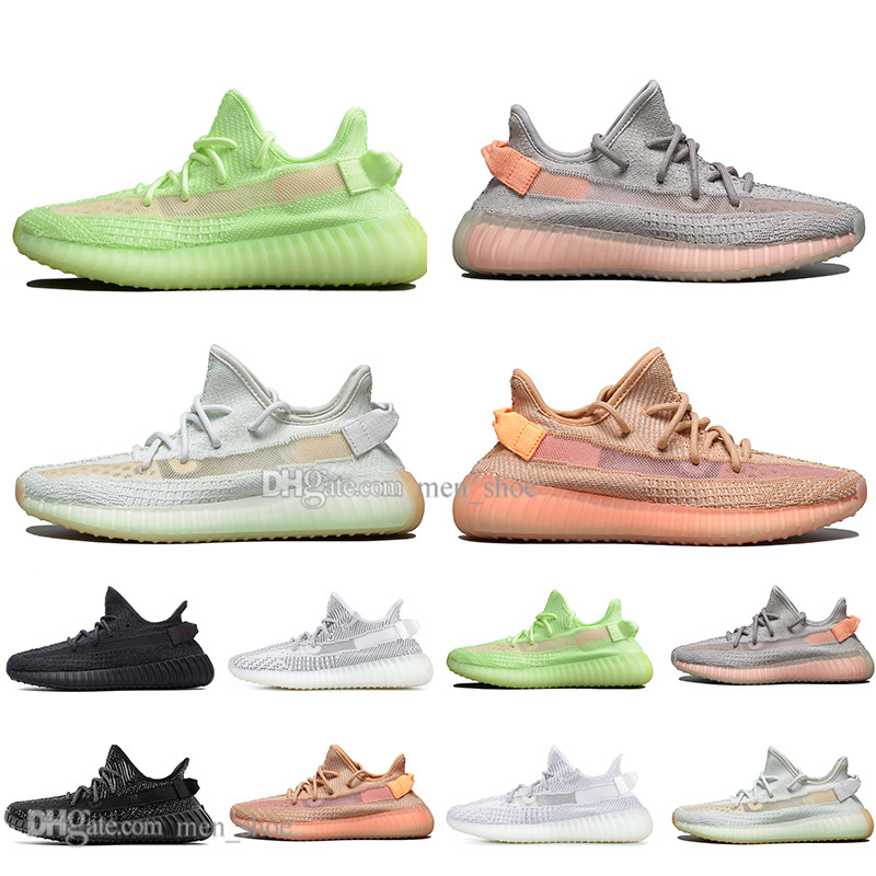 

With Box 2019 Kanye West Clay V2 Static Reflective Rainbow discoloration Mens Running Shoes Hyperspace True Form Men Sports Designer Sneaker, #10