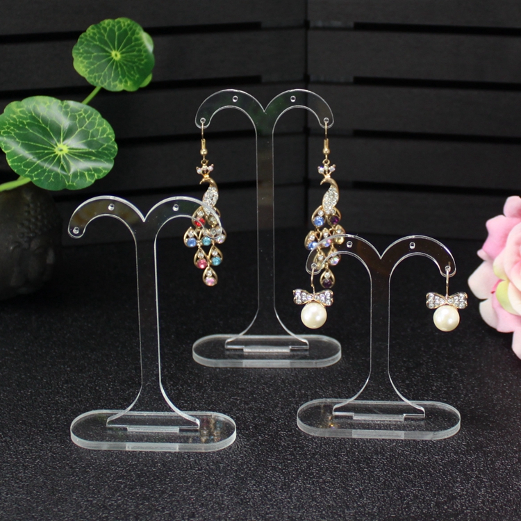 

Acrylic Clear T Earring Display Earring Hanging Case Organizer Holder Showing Stand