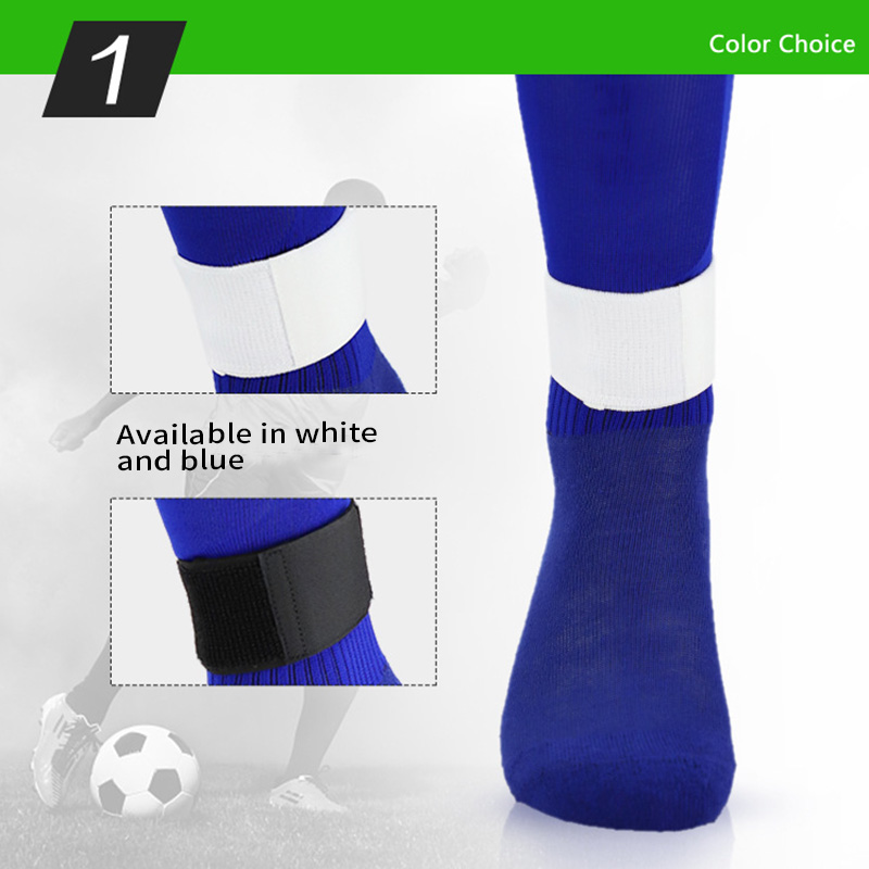 

1Pair Soccer Shin Guard Adjustable Elastic Stay Fixed Bandage Breathable Tape Shin Pads Prevent Drop Sports Bandage for Football, White