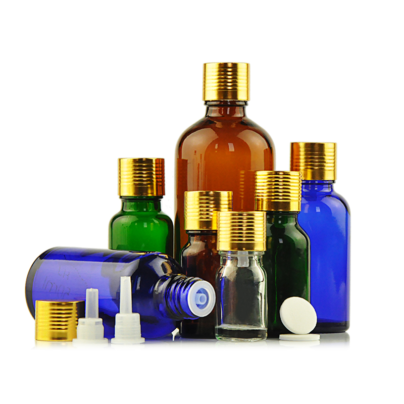 

Cosmetic Container Empty Essential Oil Refillable Bottle Gold Thread Cap Perfume Vial with Inner Plug Glass Aroma Bottle 30 pcs