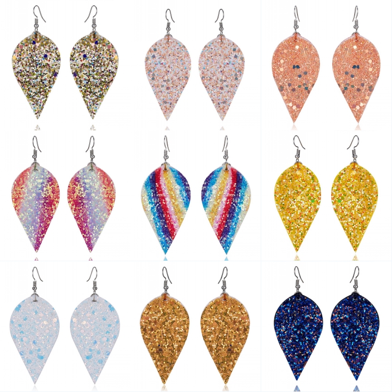 

Kimter PU Leather Dangle Earrings for Women Fashion Jewelry Creative Leaf Earring Handmade Eardrop Valentine's Day Gift Free DHL U67FY