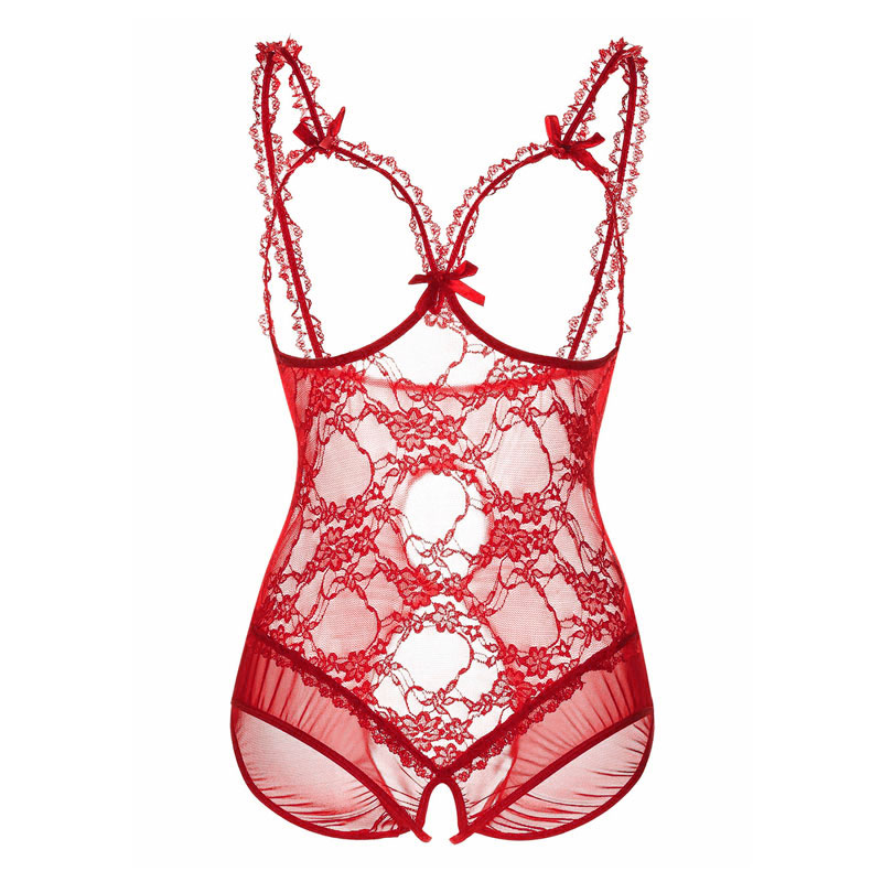 S- 6XL Hot Erotic Lace Lingerie for Women Sexy Underwear Porn Babydoll Dress Open Bra Crotch Sexy Lingerie Teddy Plus Size-image-507475713