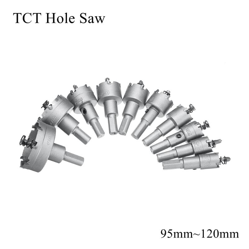 

95mm 100mm 105mm 110mm 115mm 120mm TCT Hole Saw Blade HSS Metal Drill Bit Carbide Tip Cutter Metalworking Stainless Steel Iron
