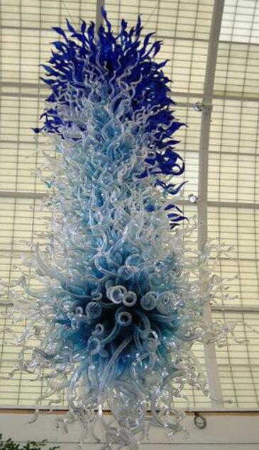 

Modern Projector Large Lighting Chandelier Pendant Lamps Hotel Lobby Lamp New Style Hand Blown Murano Glass LED Chandelier