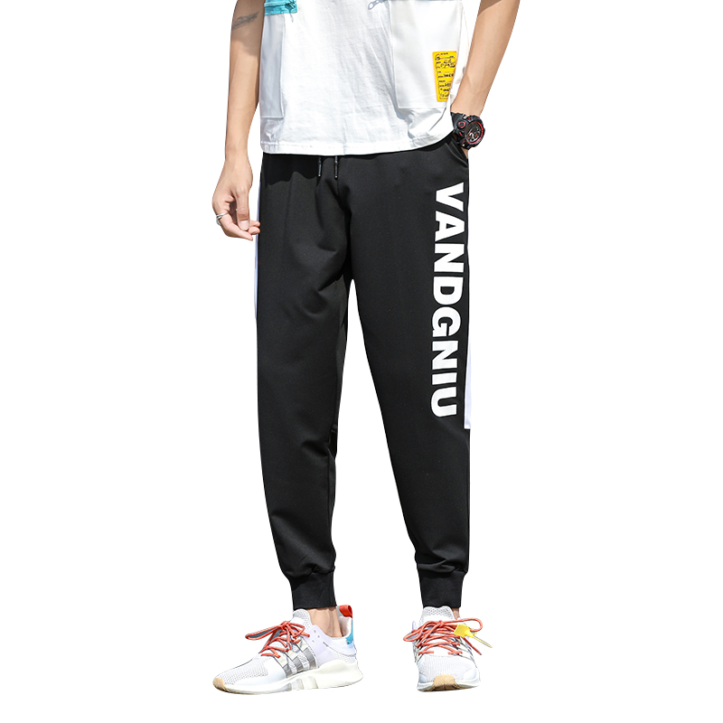 

Jogger Pants Men Cargo Pants Streewear Hip Hop Quality Long Man Clothing GYM Trouser Fashion Patchwork Pencil Fitness, Black-k004