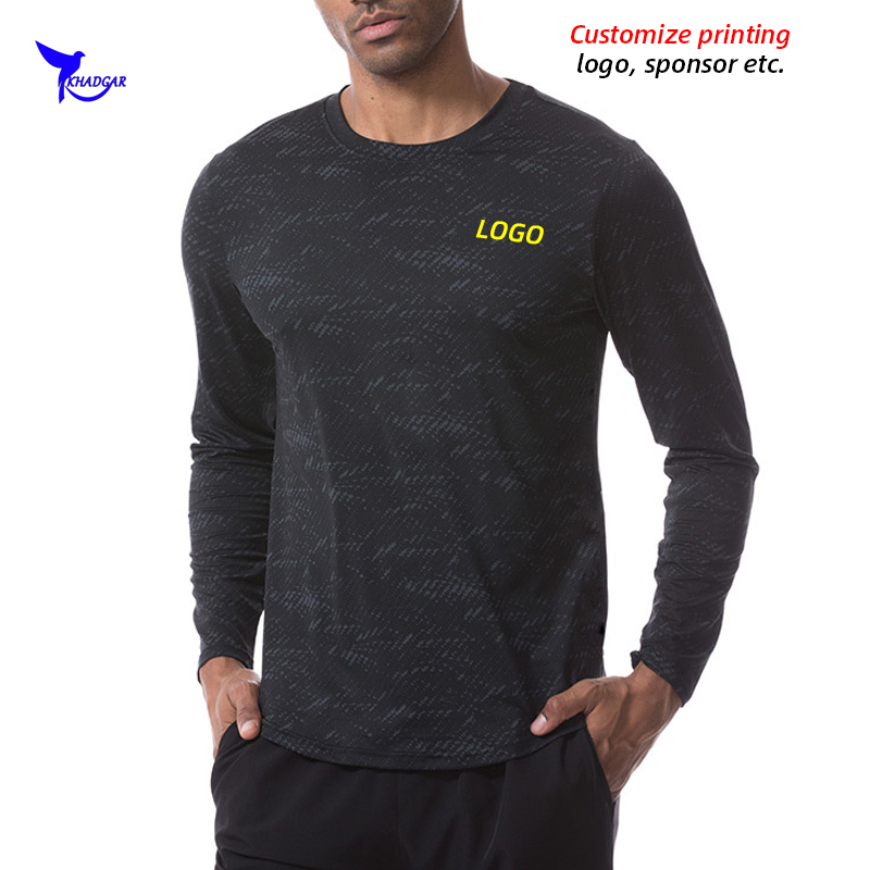 

Customize LOGO Long Sleeve Running T-shirt Men Gym Fitness Workout Loose Shirts Male Quick Dry Tee Top Sportswear Clothing, 32 1