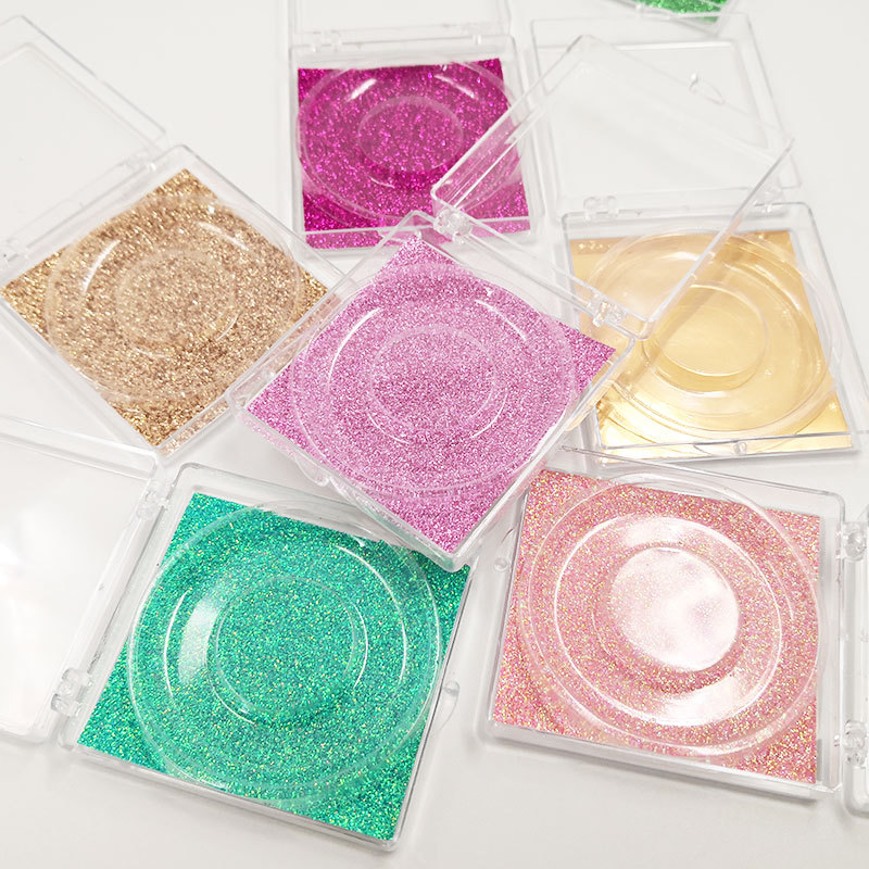 Boîte d'emballage carrée pour faux cils, vente en gros, boîtes à cils en vison 3D, boîte en plastique transparente avec plateaux