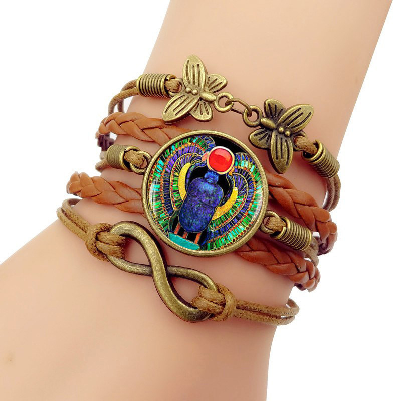 

Accessories Egypt Holy Beetle Time Bracelet Butterfly 8 Word Group Combine Hand Decorate