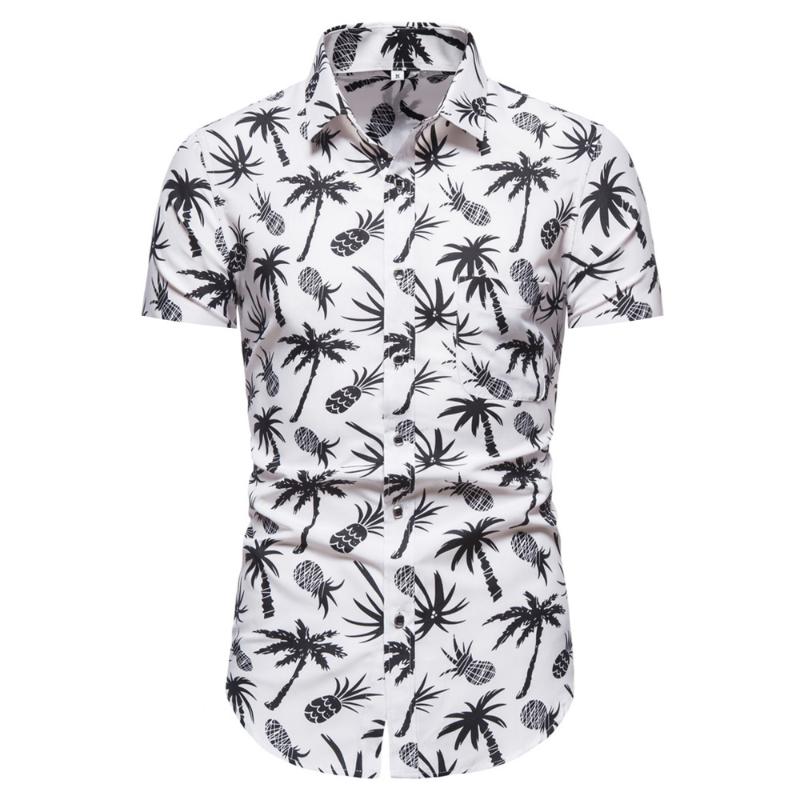 

Mens Hawaiian Shirt Male Casual Camisa Masculina Printed Beach Shirts Short Sleeve Brand Clothing Free Shipping EU Size S-XXL, Dx02