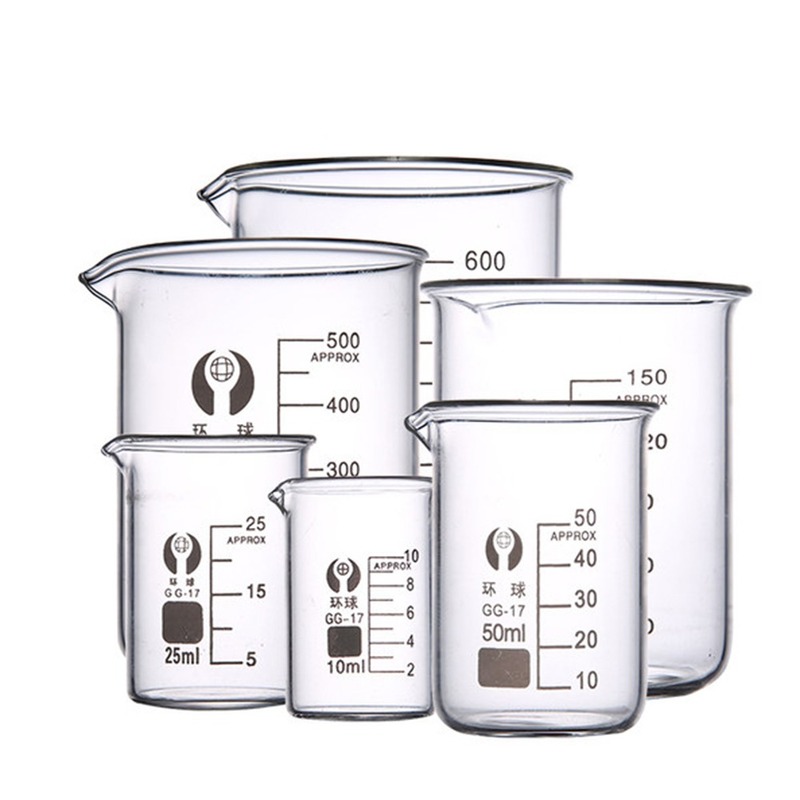 

Lab Supplies Glass Beaker 50ml 100ml250ml500ml Measuring Cup