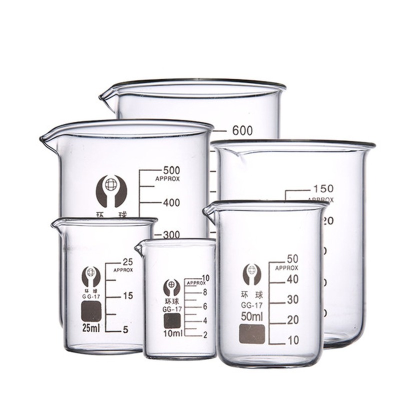 

Lab Supplies Glass Beaker 50ml 100ml250ml500ml Measuring Cup