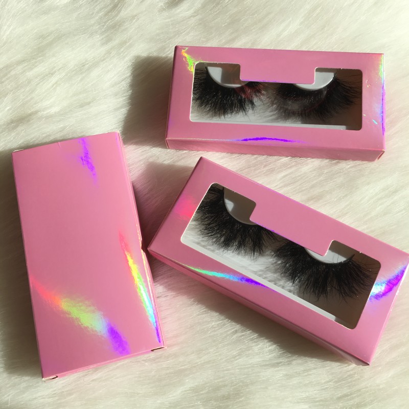 

Mink lashes wholesale dramatic fully and thickness 25mm mink lashes 5D eye customization free box