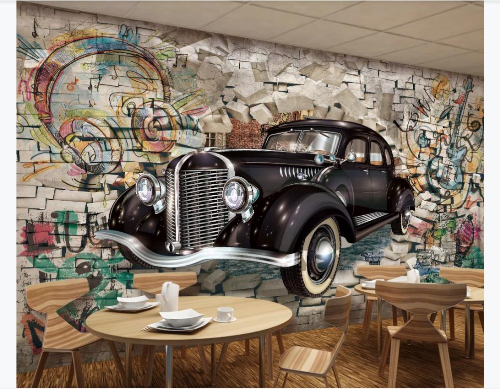 Papier peint toile Oldtimer Voiture Rétro Vintage-Garage papiers peints photos 10518v8