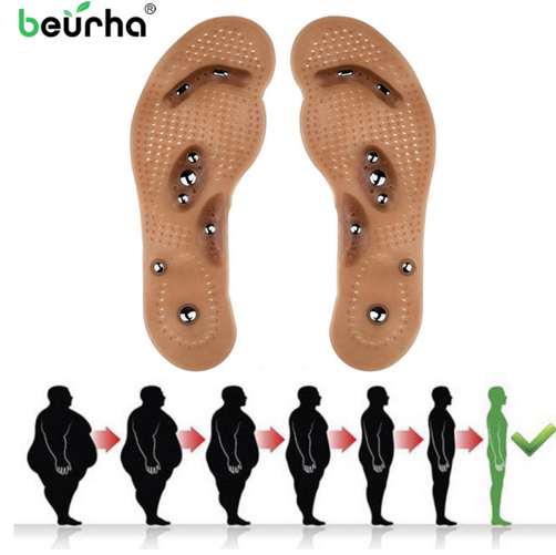 

Body Detox Slimming Magnetic Foot Acupuncture Point Therapy Insole Cushion Massager Brioche Comfort Massage Shoe Pads Therapy