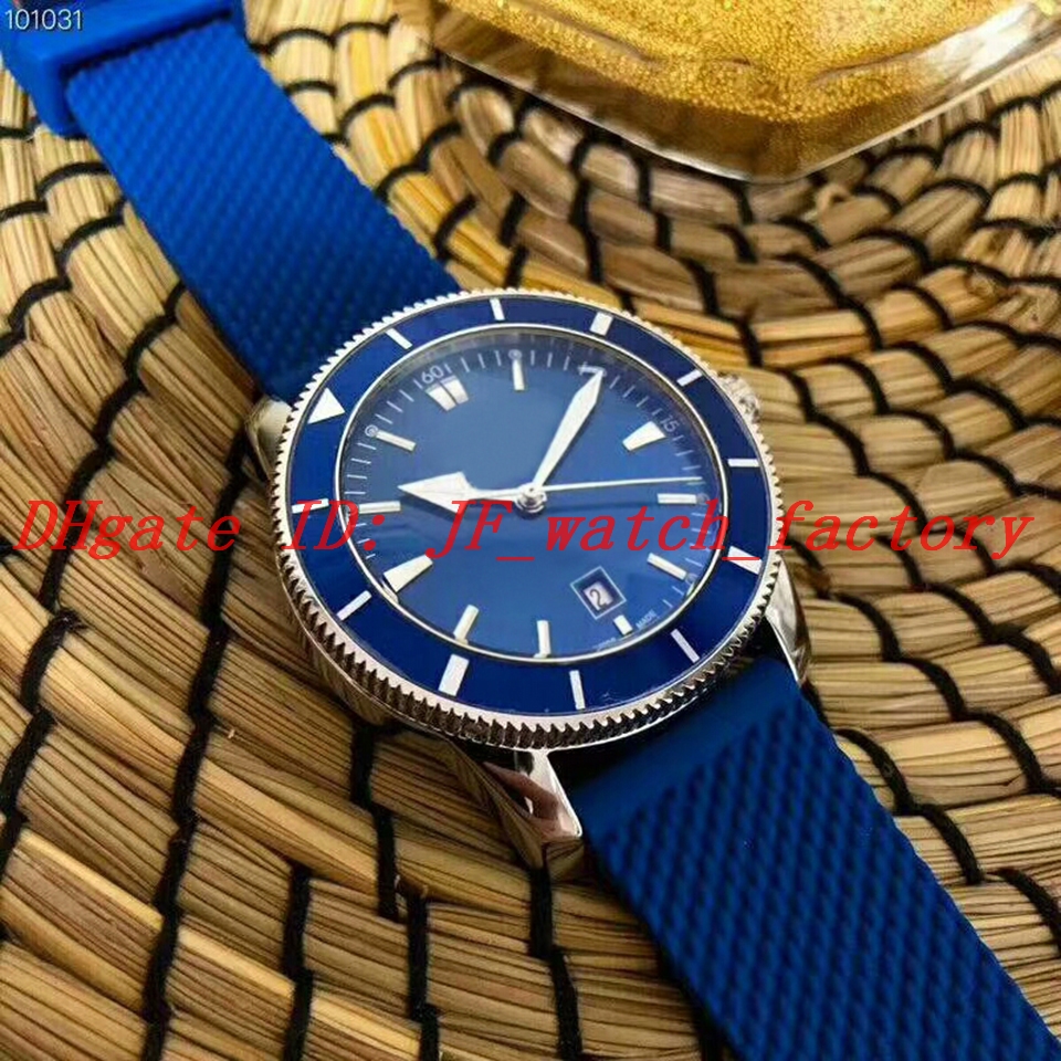 

NEW Men's watch 1884 Automatic movement High quality steel case Blue dial Rotatable bezel Rubber strap Gents WristWatch AB2020161C1S1, Black