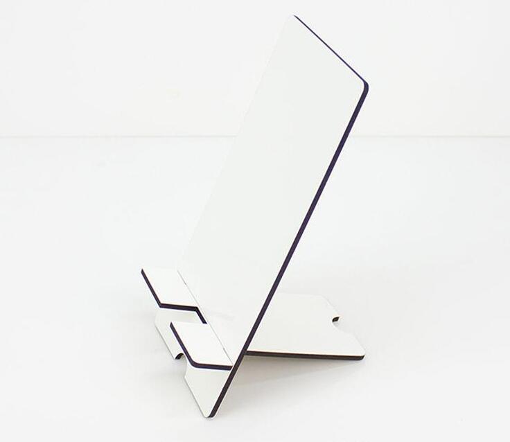 

mobile phone mdf stands holder for sublimation DIY customized blank cellphone universal rectangle stand, White
