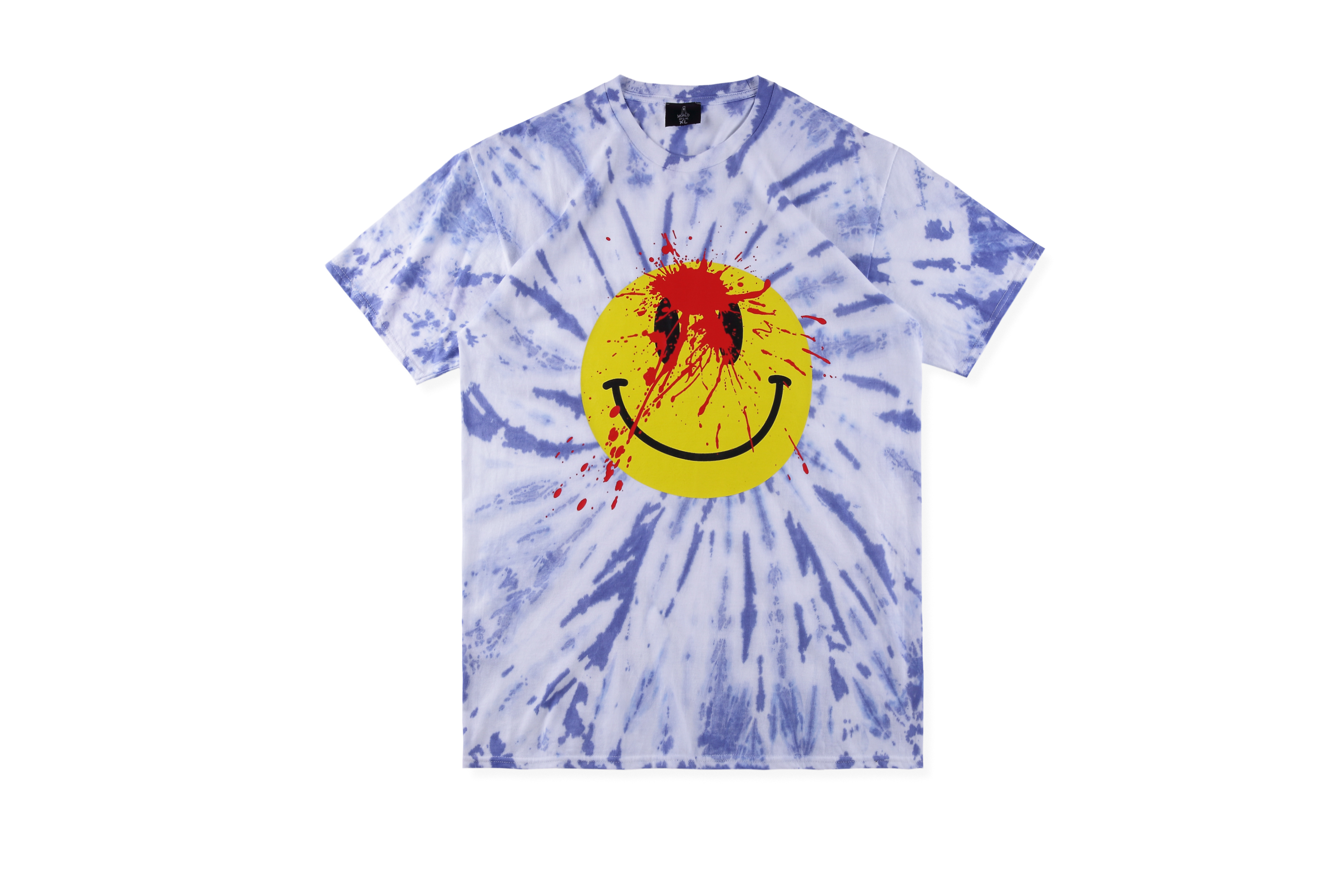 Mens Abstract Water Colour Light Print Tee T Shirt Top