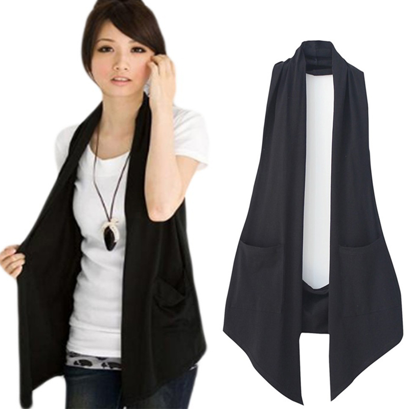

New Spring 2018 Women's All-match Slim Black Colete Vest Women Casual Waistcoat Vests Ladies Fashion Clothing Plus Size -4XL