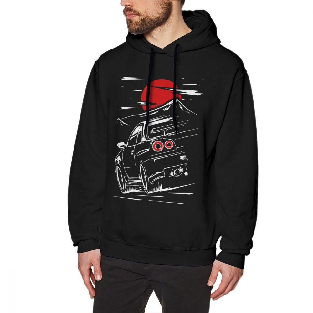 

Nissan Skyline GTR 34 Haruna Sweatshirt Unisex Quality long sleeve O-neck Plus Size Top design, Red