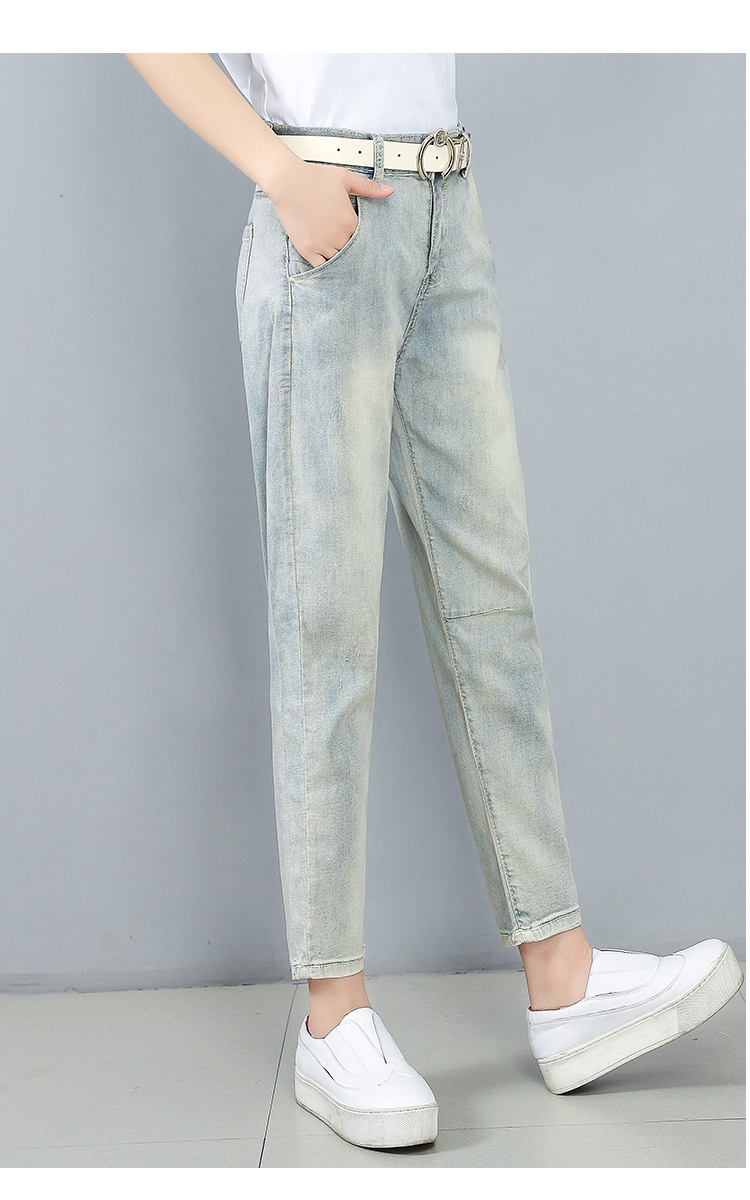 

Lake Blue Spring New Fat Mm Bootleg Thin Big Yards Pants Nine Points Tail Of Cultivate One'S Morality Pants