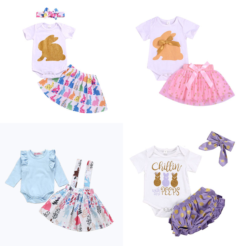 

Girls Easter Clothing Sets Letter Printed Short Sleeve Tops Tutu Short Pants Sets Kids Casual Clothes Girls Baby Easter Outfits 07, Mixed color or remark